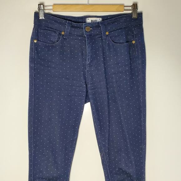 Paige Hoxton ANKLE jeans pin dot In excellent used condition  - Size 26 - Picture 1 of 8
